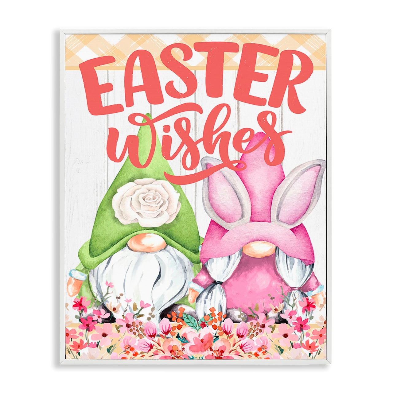 Stupell Industries Easter Wishes Gnomes Framed Giclee Art